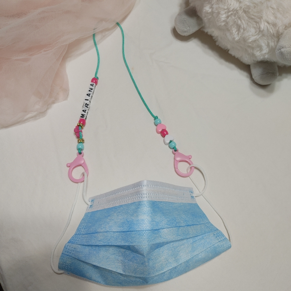 Kids personalize mask charm chain lanyard